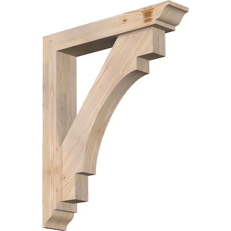 Merced Traditional Smooth Bracket W/ Offset Brace, Douglas Fir, 5 1/2W X 30D X 36H